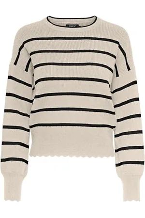 ONLY Onlibi LS O-Neck Noos Knt Maglione, Whitecap Gray 1, S Donna