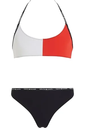Tommy Hilfiger Bikini Allacciatura sul Collo Bambina Set Bikini, (Desert Sky), 10-12 Anni