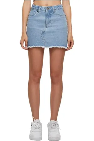 Urban classics Ladies Heavy Mini Denim Skirt Gonna, , 32 Donna
