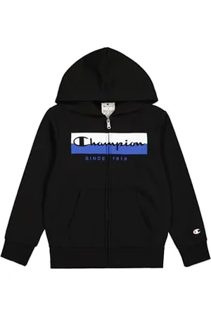 Champion Legacy Graphic Shop B (306839) -Ultra-Light Soft Compact Powerblend Fleece Full-Zip Felpa con Cappuccio, , 5-6 Anni Bambino