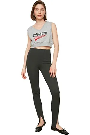 Trendyol Tearing Interlock Knitted Pants Boxer Bambino, Donna
