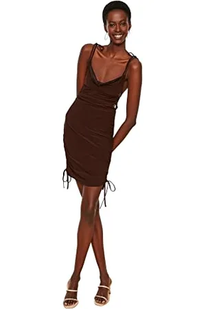 Trendyol Midi Standard Regular Dress Vestito, , M Donna