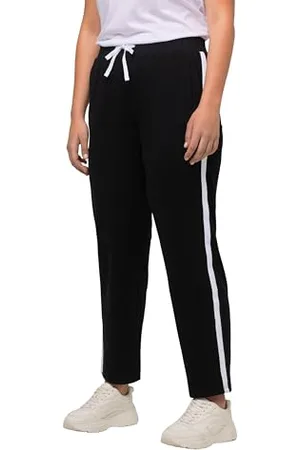 Ulla Popken Pantaloni Sportivi con Righe Laterali e Cintura Elastica 62+ 798285100-62+