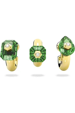 Swarovski Numina Set 3 Orecchini a Cerchio, con Cristalli e Zirconia , Placcato in Tonalità Oro