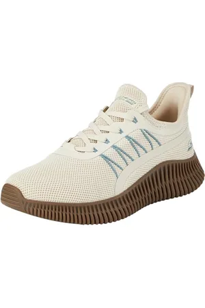 Skechers Bobs Geo, Sneaker Uomo, Natural Knit/Multi Synthetic Trim, 43 EU