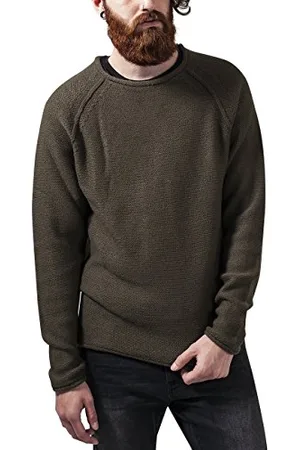 Urban classics Raglan Wideneck Sweater Felpa, (Olive 176), S Uomo
