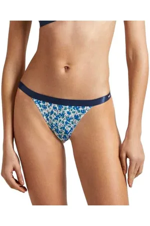 Pepe Jeans Flower Bikni, Intimo in Stile Bikini Donna, (Dark Blue),XL