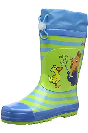 Playshoes Stivali di Gomma Unisex - Bambini e ragazzi, Multicolore (Amici Die Maus), 32/33 EU