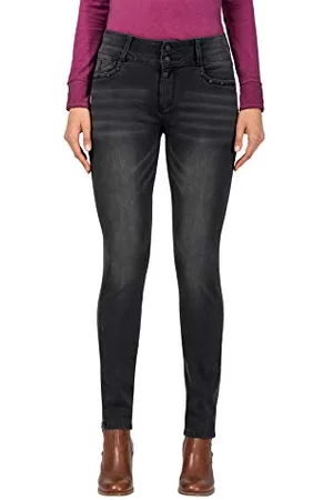 Timezone Slim Enyatz Womanshape Jeans, (Black Brushed Wash 9058), W30/L32 (Taglia Produttore: 30/32) Donna
