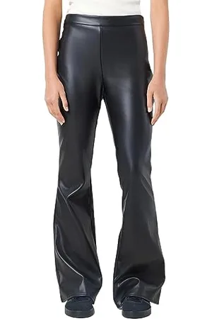Noisy May Nmandy Pasa Pu HW Flared Pants Noos Pantaloni a zamp, , XL Donna