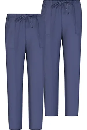 MISEMIYA Pack 2 PCS - Pantaloni Unisex Vita Elastica Uniforme di Lavoro Clinica Ospedale - XX-Large
