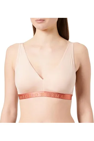 Emporio Armani Bralette Imbottite da Donna con Cuscinetti Rimovibili e Microfibra iconica Reggiseno, , M