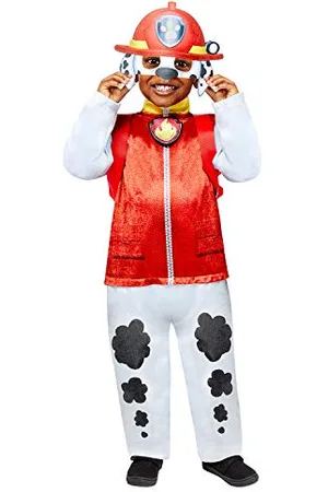 Amscan Costume ufficiale Nickelodeon Deluxe Marshall Paw Patrol, 3-4 e 4-6 anni, , 3-4 Years