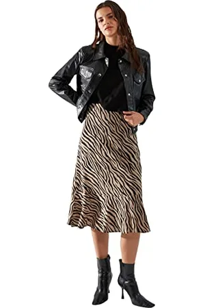 Trendyol Gonna Midi a Trapezio in Tessuto, , 68 Donna