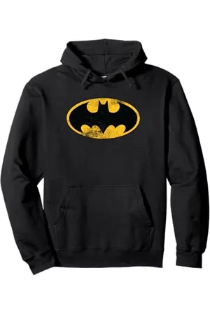 DC Comics Originals DC Batman Logo classico invecchiato Felpa con Cappuccio
