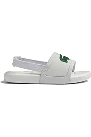 Lacoste 45CUI0011, Ciabatte e Sandali Unisex-Bimbi 0-24, Wht/Grn, 19 EU