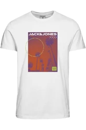 JACK&JONES JUNIOR Jcoflower Print Tee SS Crew Neck Fst Jnr T-Shirt, , 152 Bambini e Ragazzi