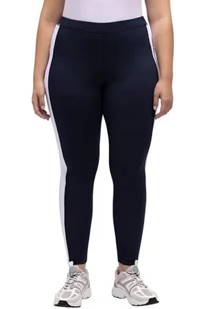 Ulla Popken Leggings Termici Funzionali con Strisce Laterali, , 36W / 32L Donna