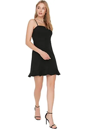 Trendyol Petite Mini Mermaid Regular Fit Woven Dress Vestito, , 44 Donna