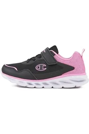 Champion Wave 2 G PS Low, Sneakers Bambina, Nero/Rosa (KK003), 31.5 EU