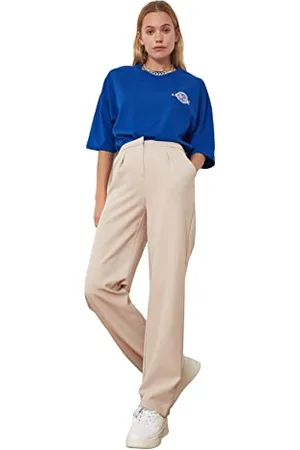 Trendyol Pantaloni Dritti a Vita Alta, , 66 Donna