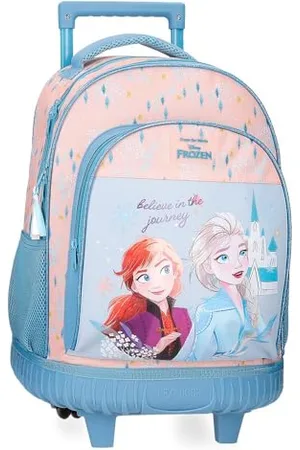 Disney Joumma Bags, Frozen Believe in the journey, zaino per bambini, zaino da scuola, realizzato in poliestere, spalline larghe e regolabili, varie tasche e scomparti., , Zaino ruote