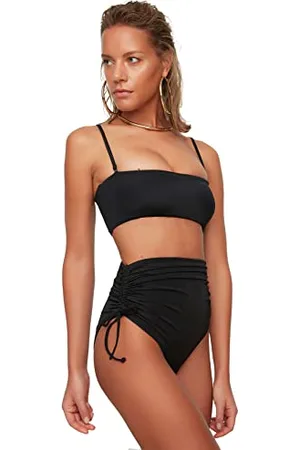 Trendyol Donna Normale Trotter Vita Alta Bikini Bottom Costumi da Bagno, , 48