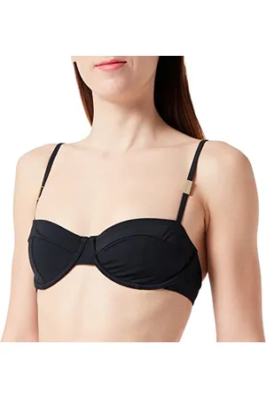 Calvin Klein Top Bikini a Balconcino Donna con Ferretto, (PVH Black), L