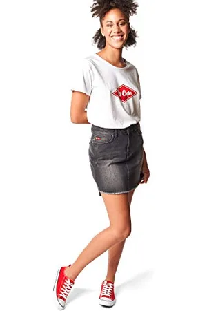 Lee High Rise Jeans Skirt Gonna, , Standard Donna