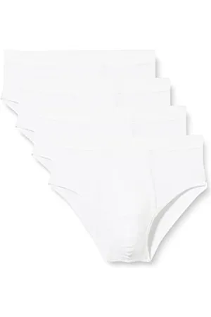 ATHENA Promo Basic Bio Slip, (Blanc/Blanc/Blanc/Blanc 9050), Medium (Taglia Produttore: 3) (Pacco da 4) Uomo