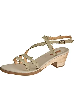 El Naturalista N5496 Sylvan Sandalia, Sandali con Tacco Donna, Verde (Liquen), 40 EU