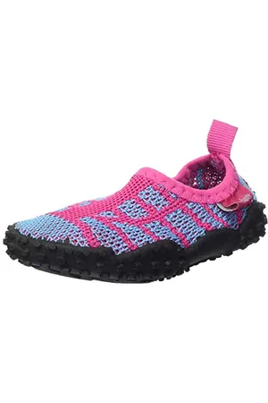 Playshoes Calzature da Mare a Maglia con Protezione UV, Scarpe da Acqua Unisex - Bambini e ragazzi, Rosa/Blu (Pink/Tuerkis 792), 18/19 EU