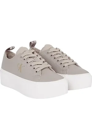 Calvin Klein Jeans Sneakers con Suola Preformata Donna Flatform Low Scarpe, Beige (Porpoise), 41 EU