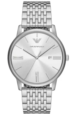 Emporio Armani Orologio da uomo a tre sfere in acciaio con datario, AR11599