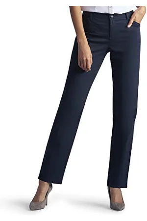 Lee Pantaloni da donna con gamba dritta per tutto il giorno, vestibilità rilassata - blu - 42