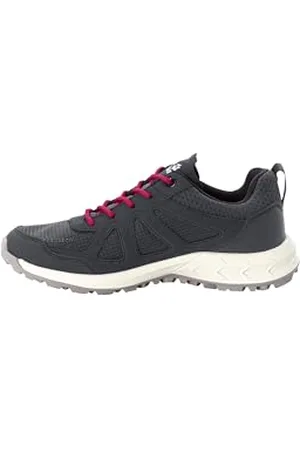 Jack Wolfskin Woodland 2 Texapore Low W, Sneaker Donna, Grey/Red, 39.5 EU