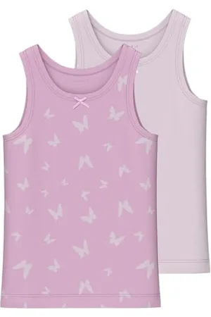 NAME IT NMFTANK Top 2P Butterfly Noos Canottiera, , 92 Bambina
