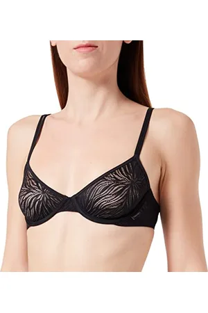 Calvin Klein Reggiseno T-shirt Donna Unlined Elasticizzato, (Black), 1E
