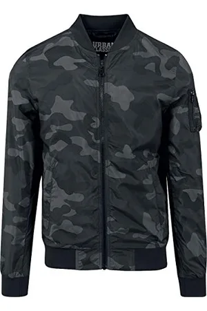 Urban classics Bomber Uomo, Giacca Mimetica, Bomber in Stile Old School, Giacca Mezzo Tempo Impermeabile, Vestibilità Ottimale, Taglie S - XXL
