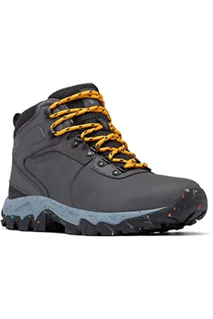 Columbia Newton Ridge WP Omni-Heat 2, Scarponi da trekking alta Uomo, Dark Grey/Raw Honey , 40.5 EU