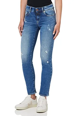 Replay Jeans Donna Faaby Slim Fit Elasticizzati, Blu , W27 x L30