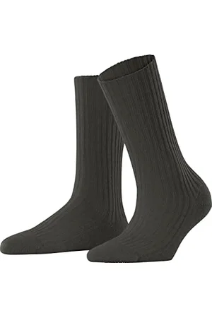 Falke Cosy Wool Boot W SO lana tinta unita 1 paio, Calzini Donna, (Military 7826), 35-38