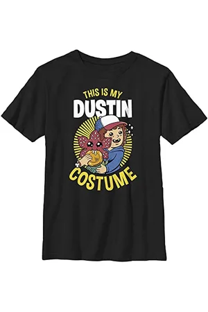 Stranger Things Dustin Costume a Maniche Corte T-Shirt, , Taglia Unica Unisex-Bambini e Ragazzi