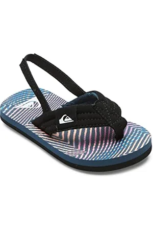 Quiksilver Molokai Layback, Sandali Bimbo 0-24, Nero/Arancione/Grigio, 20 EU