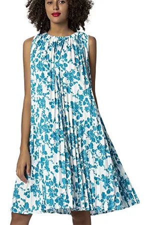 Apart Vestito Stampato, ( /Crema), 40 Donna