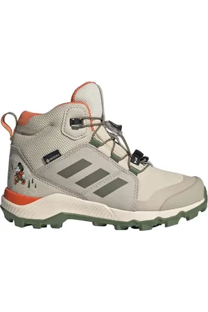 adidas Terrex Disney Mid Gore-Tex Hiking Shoes, Scarpe da Trekking, Wonder Beige/Olive Strata/Impact Orange, 30 EU