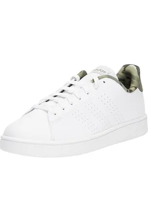 adidas Advantage Base Shoes, Scarpe Uomo, Cloud White/Cloud White/Orbit Green, 46 EU