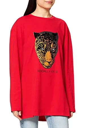 KENDALL + KYLIE KENDALL & KYLIE K&K W Active LONGFIT LS Tiger KKW351636 T-Shirt, , XS Femme