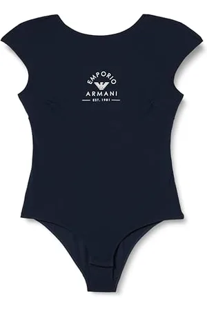 Emporio Armani Iconic Stretch Cotton Logoband Body Brief, Slip Donna, (Marine), XS
