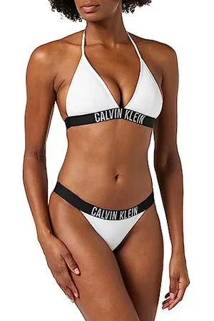 Calvin Klein Top Bikini a Triangolo Donna Imbottito, (PVH Classic White), XXS